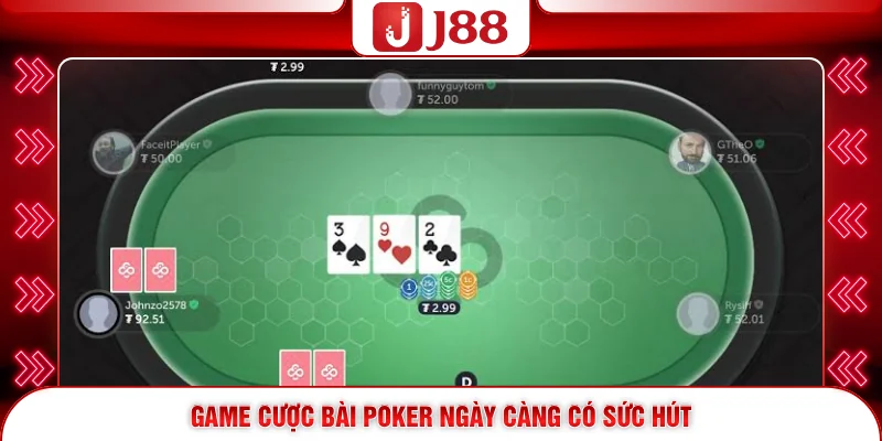 Game cược bài Poker ngày càng có sức hút
